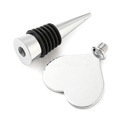 Alloy Wine Bottle Stopper Cabochon Settings AJEW-Z016-02A-P-1