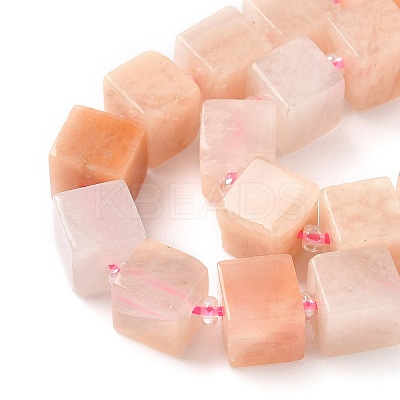 Natural Pink Aventurine Beads Strands G-D338-A04-01-1