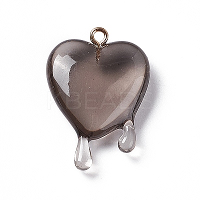 Transparent Resin Pendants LS-RESI-F028-01B-1