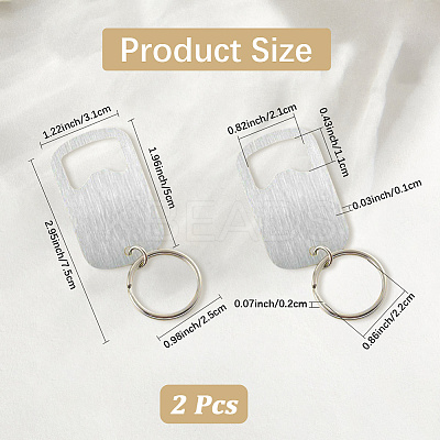 Stainless Steel Keychains AJEW-WH20077-035A-P-1