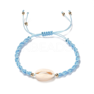 Adjustable Polyester Braided Bead Bracelet for Teen Girl Women BJEW-JB06878-1