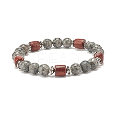 Natural Mixed Gemstone Beaded Stretch Bracelet for Women or Men BJEW-JB07732-1