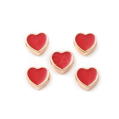 Light Gold Plated Alloy Enamel Beads ENAM-WH0001-25A-1