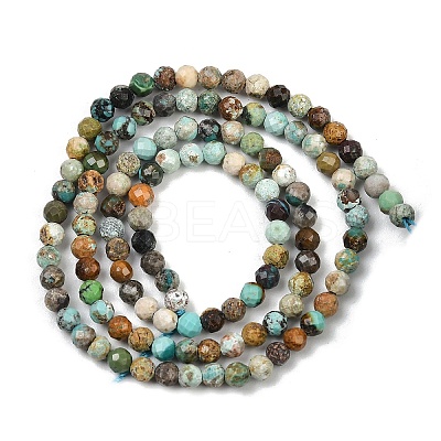 Natural HuBei Turquoise Beads Strands G-L628-B02-3mm-02-1