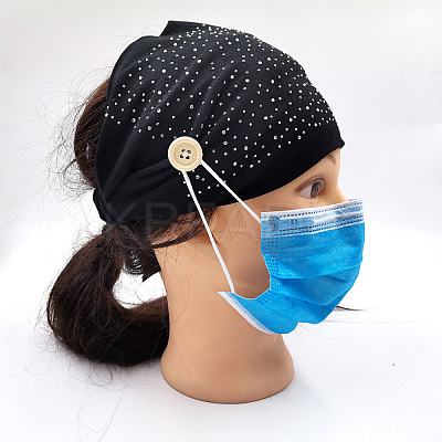 Cotton Elastic Headbands for Girls OHAR-S197-068-1