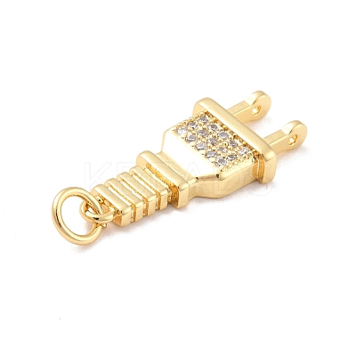 Eco-Friendly Brass Micro Pave Cubic Zirconia Pendants KK-K268-16G-1