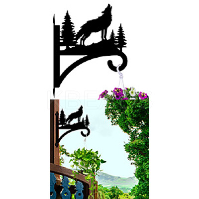 Iron Hanging Plant Hanger Bracket HJEW-WH0095-020-1