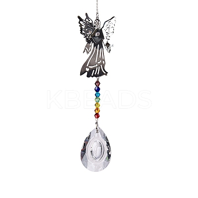 Glass Teardrop Pendant Decorations PW-WG80988-02-1