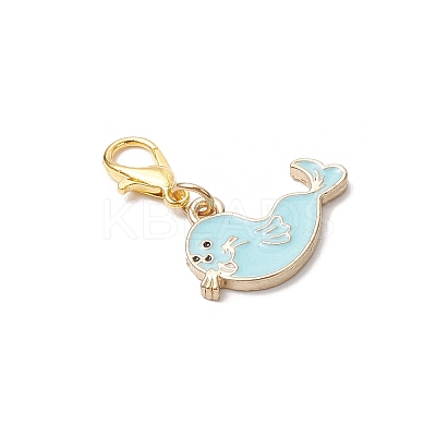 Alloy Enamel Pendant Decorations HJEW-JM03296-1