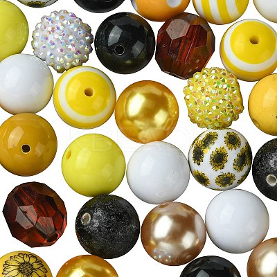DIY Bubblegum Bracelet Pendant Decoration Making Kit for Sunflower Theme MACR-CJC0005-02A-01-1