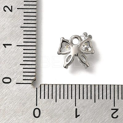 Rack Plating Brass Micro Pave Cubic Zirconia Charms KK-M014-02C-P-1
