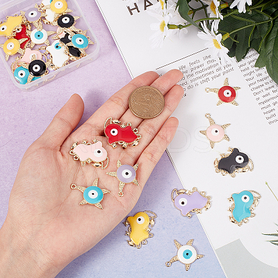 Alloy Enamel Pendants ENAM-AR0001-02-NR-1