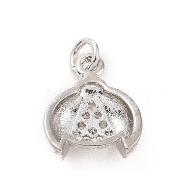Brass Micro Pave Cubic Zirconia Charms KK-C012-44P-1