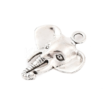 Tibetan Style Alloy Elephant Pendants TIBEP-1478-AS-LF-1