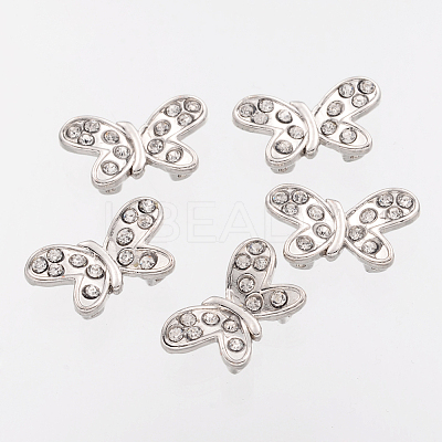 Alloy Rhinestone Multi-Strand Links X-ALRI-H044-1
