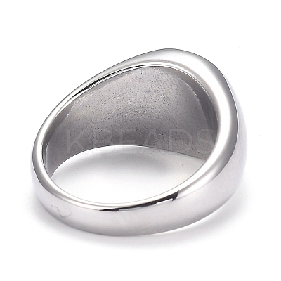 304 Stainless Steel Finger Rings STAS-H101-01P-13-1