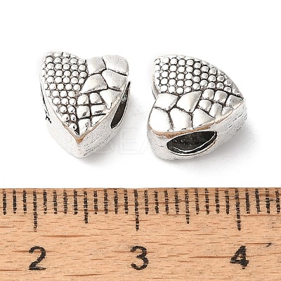 Rack Plating Alloy European Beads PALLOY-S189-05P-1