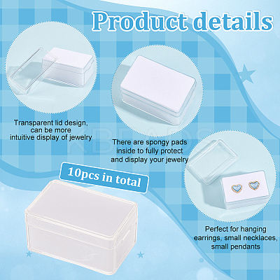 Acrylic Jewelry Storage Box LS-CON-WH0089-10B-1