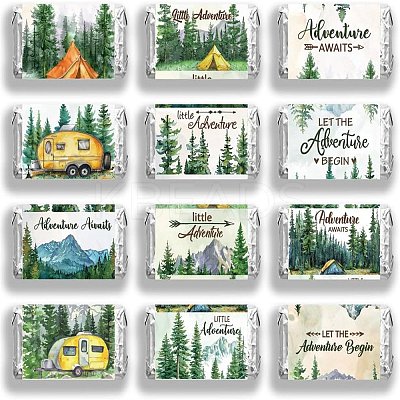 Leaf Paper Self Adhesive Mini Candy Bar Wrappers DIY-WH0604-018-1