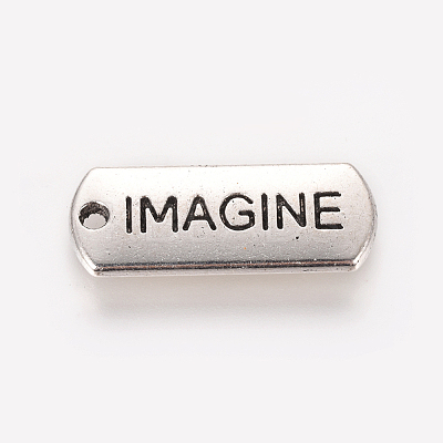 Tibetan Style Alloy Inspirational Message Pendants TIBEP-YW0001-01C-1