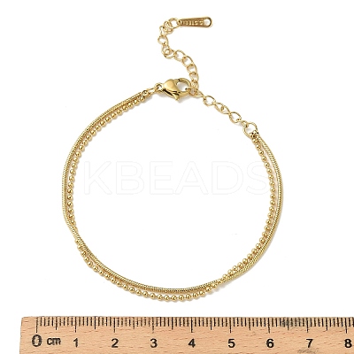 304 Stainless Steel Multi-strand Bracelets LS-BJEW-C110-02G-1