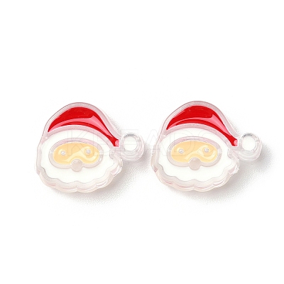 Christmas Decorations Theme Opaque Acrylic Bead with Enamel X-OACR-Z021-01I-1