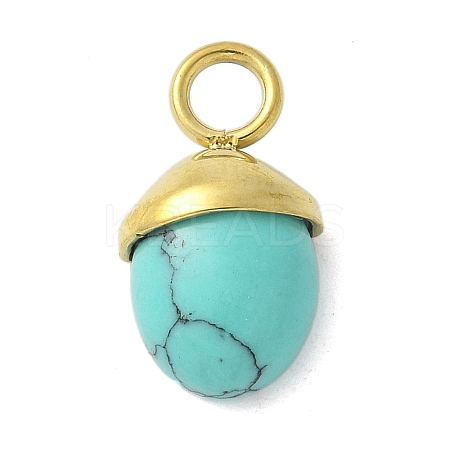 Synthetic Turquoise Pendants LS-STAS-L277-07G-04-1