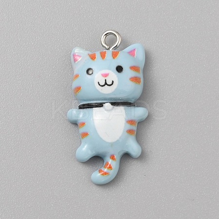 Opaque Resin Cat Pendants X1-CRES-TAC0010-07F-1