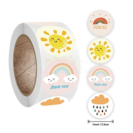 Word Thank You Self Adhesive Paper Stickers LS-DIY-M023-06-1