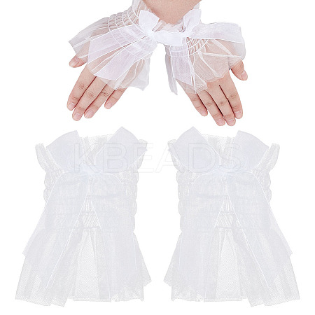 Bowknot Nylon Lace Sleeves DIY-WH0888-538A-1