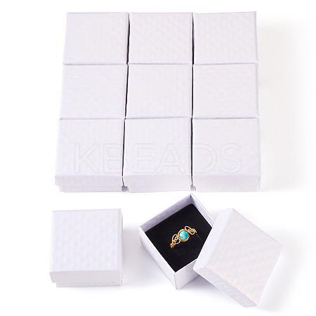 Rhombus Textured Cardboard Ring Gift Storage Boxes CON-TAC0001-07A-1