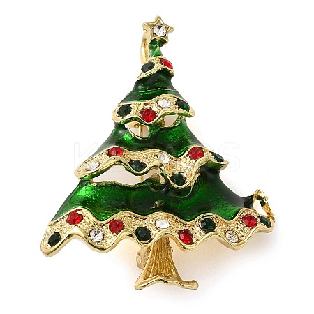 Christmas Alloy Colorful Rhinestone Brooches LS-JEWB-U009-10D-1