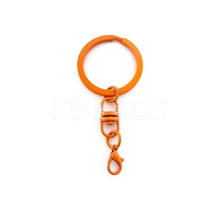 Spray Painted Iron Keychain Swivel Clasps FIND-WH0111-355F-1