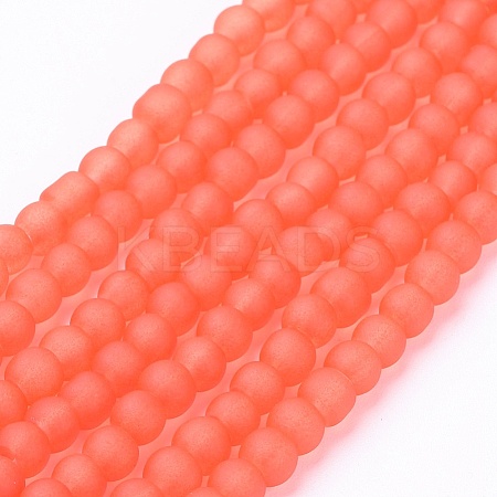 Baking Paint Transparent Glass Bead Strands LS-GLAA-S031-4mm-27-1
