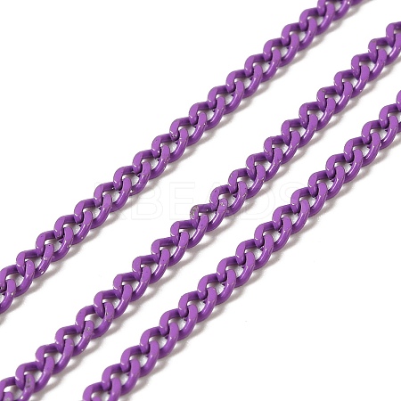 Spray Painted 304 Stainless Steel Curb Chains STAS-B067-05A-11-1
