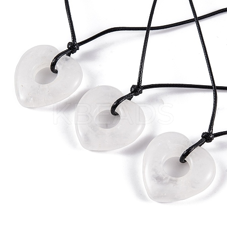 Natural Quartz Crystal Pendant Necklaces NJEW-K268-01C-1