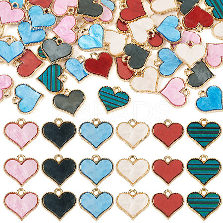 50Pcs Alloy Enamel Charms ENAM-TA0002-90-1