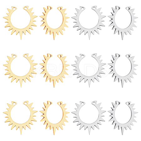201 Stainless Steel Laser Cut Pendants STAS-UN0014-30-1