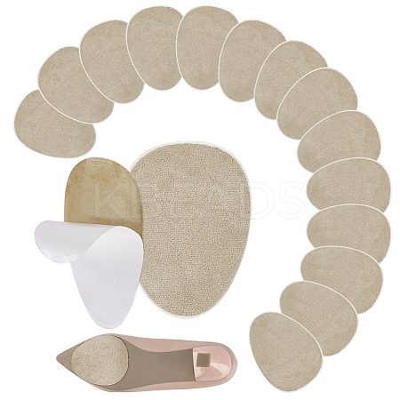 20Pcs Arch Suede Fabric Non-Slip Shoes Pads AJEW-PH0007-57B-1