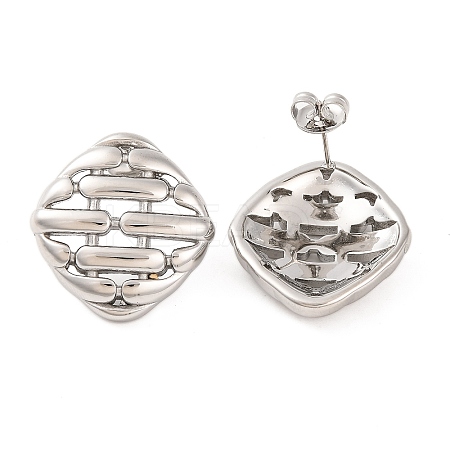 Non-Tarnish 304 Stainless Steel Stud Earrings EJEW-G395-09P-1