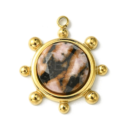 Faceted Natural Rhodonite Pendants FIND-Z028-39A-1