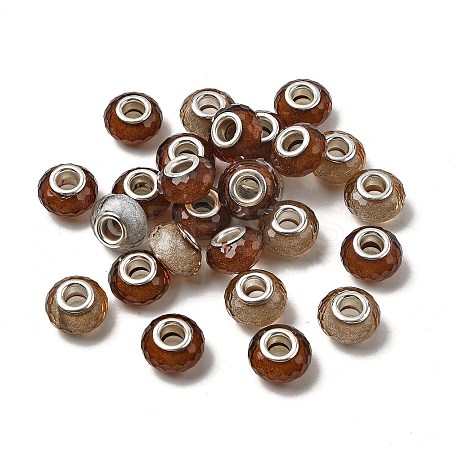 Faceted Resin European Beads RESI-C063-01A-1
