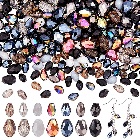 296Pcs 2 Styles Transparent Glass Beads GLAA-AR0001-78C-1