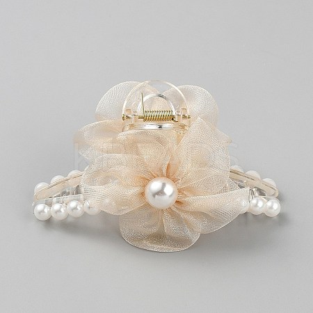 PS Plastic & Polyester & Iron Claw Hair Clips for Women Girls Thick Hair PHAR-WH0017-20A-1