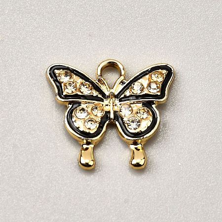 Alloy Black Enamel Pendants FIND-TAC0011-124I-1