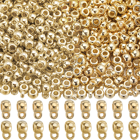 400Pcs CCB Plastic Tube Bails CCB-SC0001-28KC-1