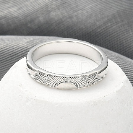 304 Stainless Steel Sun Shin Finger Ring for Women LS-RJEW-B109-04P-1