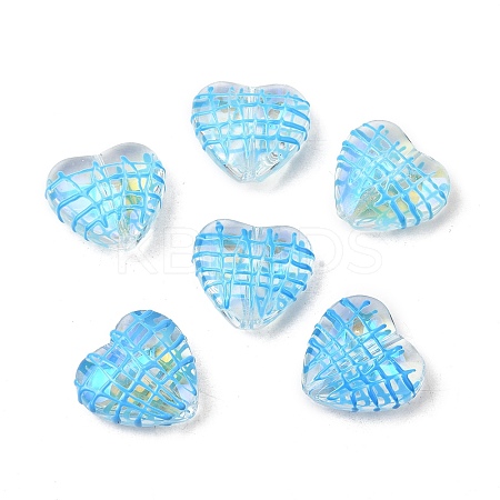 Transparent Glass Enamel Beads GLAA-S388-01A-1