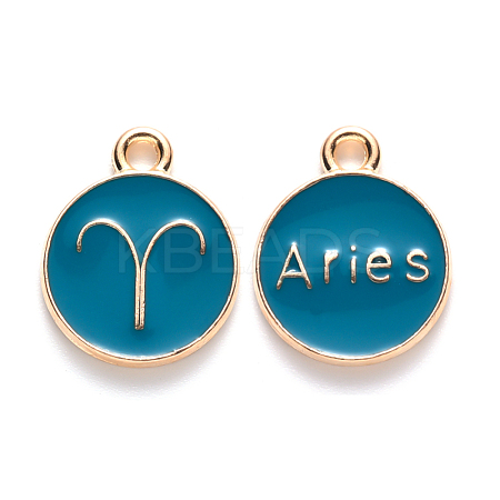 Alloy Enamel Pendants X-ENAM-S124-01B-05A-1