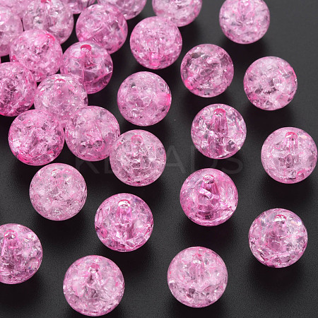 Transparent Crackle Acrylic Beads MACR-S373-66B-N02-1